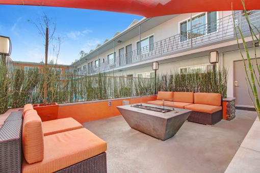 Common area amenities are Fire pit lounge, pool, BBQ grill and onsite laundry.