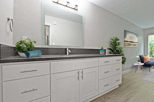 Vanity Area - Luxury Apartments for Rent in Westwood