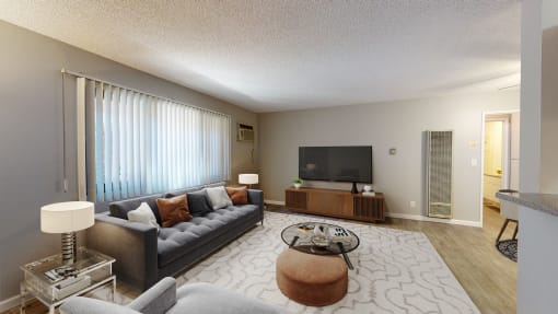 the preserve at ballantyne commons living room with couch and tv