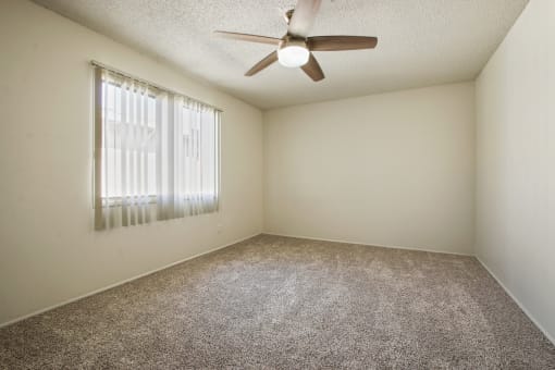 Bedroom with carpeted flooring