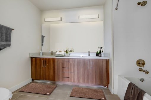 a bathroom with a sink and a bathtub