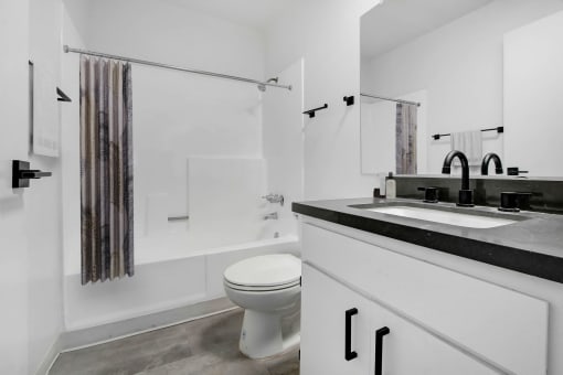 a bathroom with a sink and a toilet
