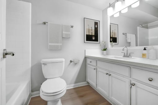 a white bathroom with a toilet and a sink