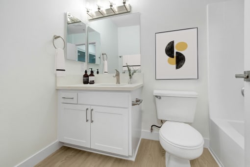 a bathroom with a toilet and a sink and a mirror