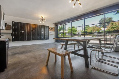 common area, amazon lockers
