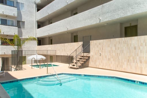 the pool at our hotel is clean and ready to use