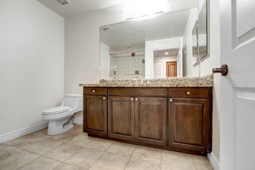 a bathroom with a toilet and a sink
