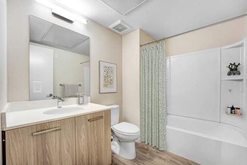 Bathroom With Bathtub at The Blvd Lofts, California  