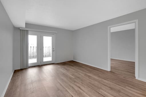 ADA-compliant living room in a 1-bedroom, 1-bathroom apartment at Briarwood Apartments in Lexington.
