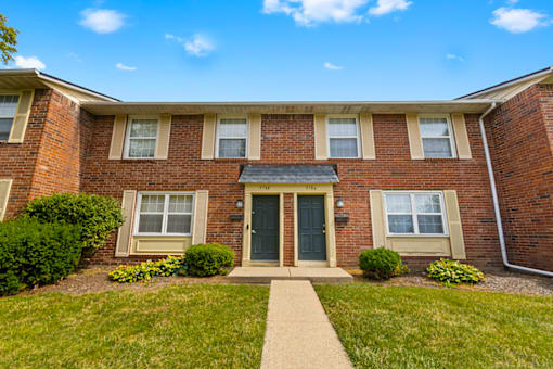 Exterior view of Colonial Square Apartments, showcasing the building's design.