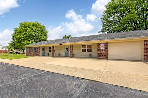 Clubhouse exterior at Valley Ridge Apartments