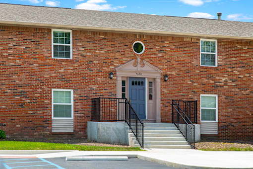 Apartment building exterior at Bradford Lake Apartments