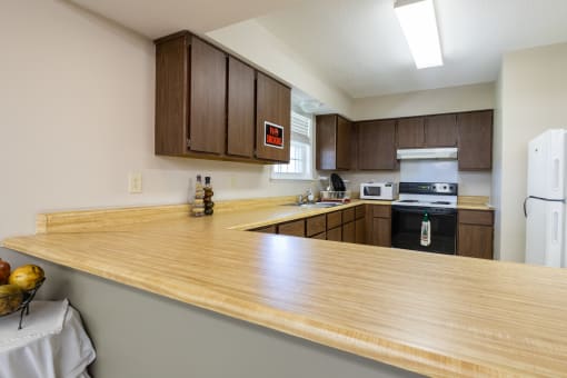 Clubhouse Kitchen at Cambridge Square Apartments in Beech Grove, IN