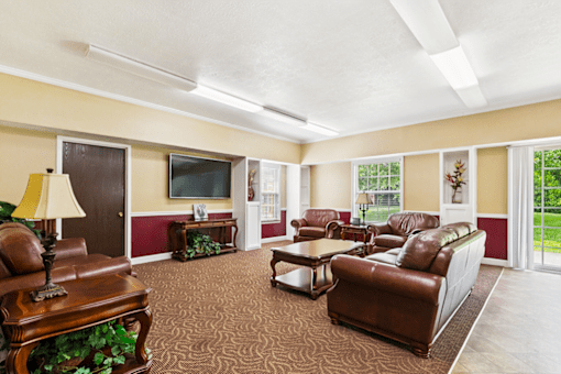 Community room at Carriage House Apartments, Muncie, IN