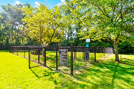 Dog park at Fairington Apartments in Fort Wayne.