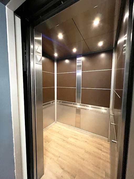 Elevator at Kentwood Square Apartments.
