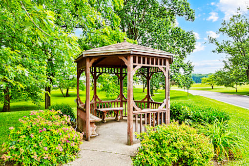 Gazebo at Cambridge Square Apartments in Bedford, Indiana.