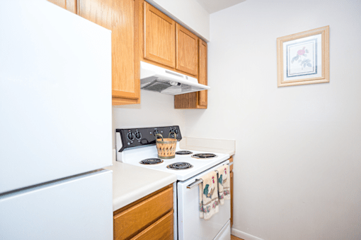 Kitchen at Henderson Court Apartments.