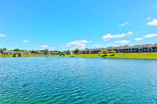 Lake at Somerset Lakes Apartments, offering a serene outdoor space with scenic views.