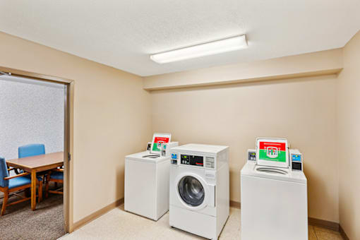 Laundry facility at Fairington Apartments in South Bend.