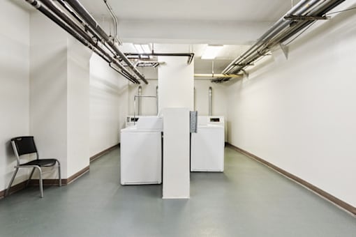 Laundry facility at Fowler Apartments in Lafayette, IN.