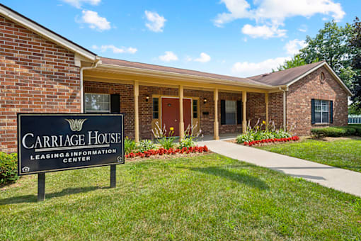 Leasing office at Carriage House Apartments in La Porte, IN.
