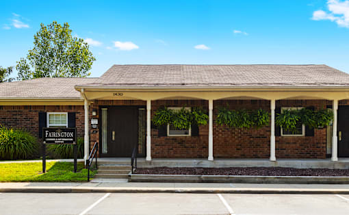 Leasing office and information center at Fairington Apartments in Anderson.