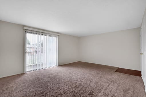 Bright and cozy living room in a 1-bedroom, 1-bath apartment at Mount Vernon.