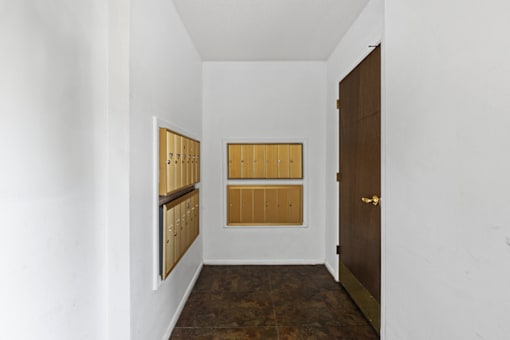 Mail room with individual mailboxes at Blueridge Terrace Apartments.