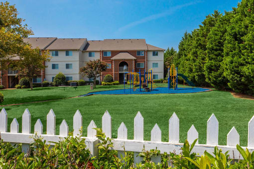Outdoor playground at King's Landing Apartments.