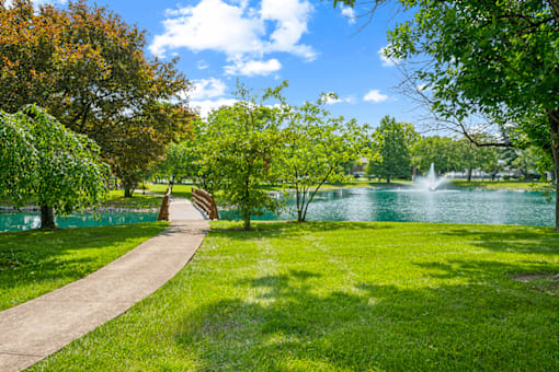 Pond at Fairington Apartments in Clarksville, Indiana.