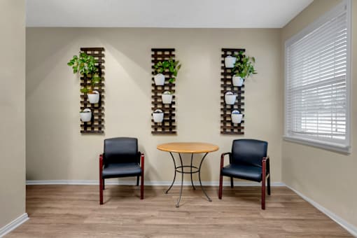 Rental office lobby at Briarwood Apartments in Lexington.