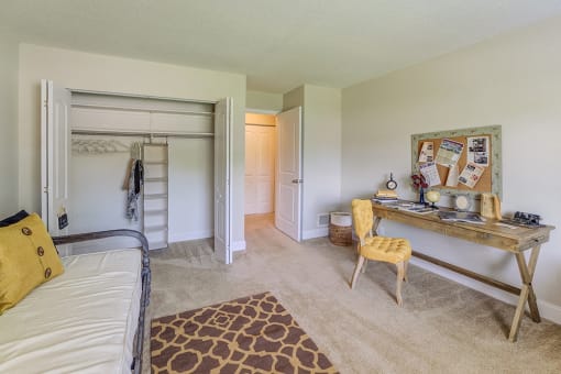 Signature Series Guest Bedroom and Closet at Somerset Lakes