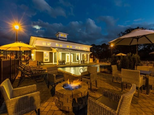 Outdoor Firepit Patio at Westport Apartments, Norfolk, Virginia