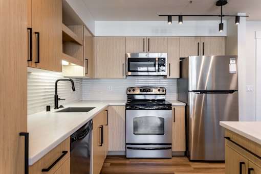 Residential Kitchen at The Lyric Apartments, Seattle, WA