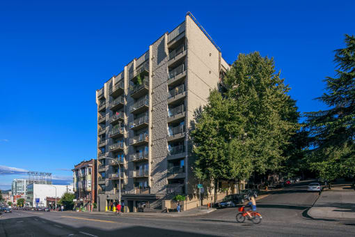 Outside of apartment building