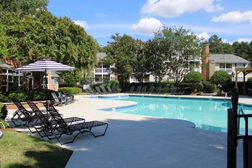 large pool and expansive sundeck at Stillwater at Grandview Cove