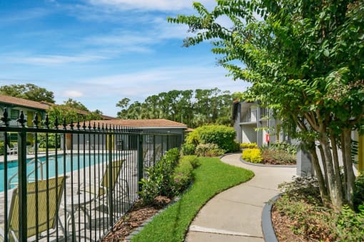 Poolside Walking Trail at The Oasis Apartments, Florida