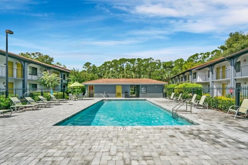 Invigorating Swimming Pool at The Oasis Apartments, Daytona Beach, Florida