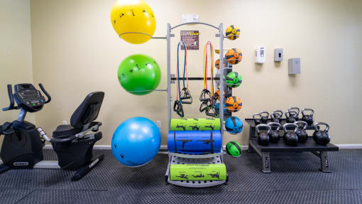 Fitness center with yoga Equipment