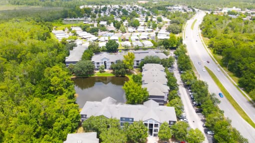 Aerial view of property