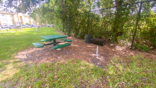 Outdoor picnic seating