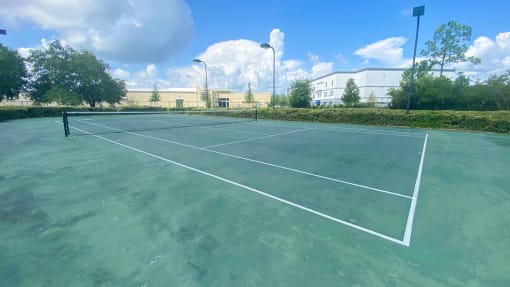 Outdoor tennis court