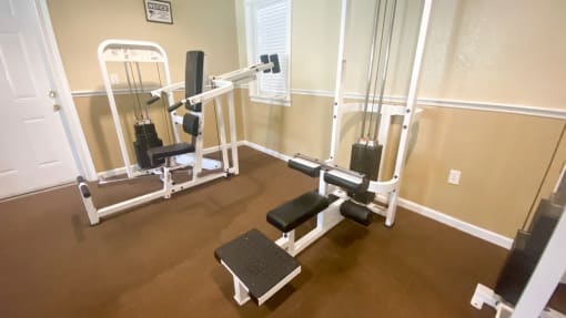 Fitness center with strength and conditioning equipment