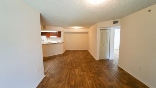 Living Room with Hardwood Style Flooring and Window