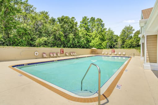 enjoy a dip in the resort style pool