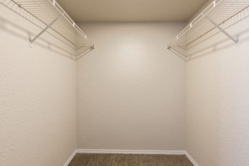 Closet with Wire Shelves and Carpet