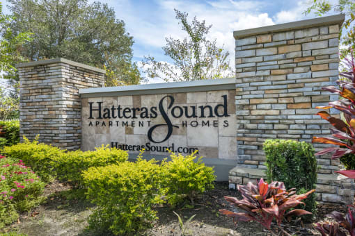 Property exterior sign facing street
