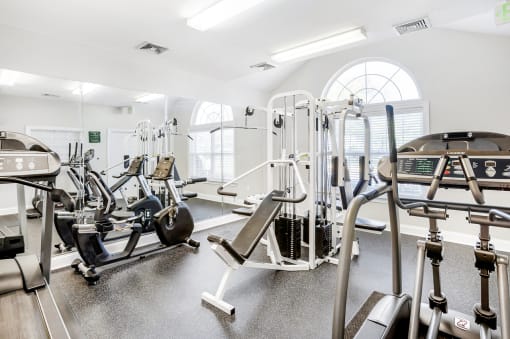 our gym is equipped with a variety of cardio equipment