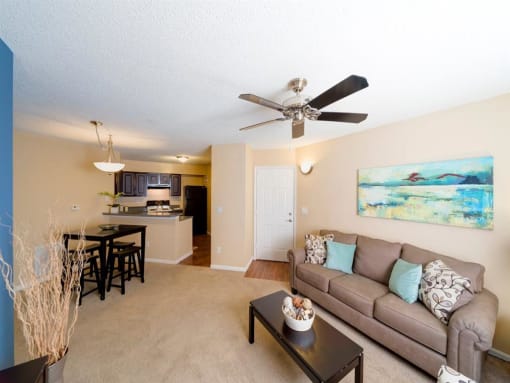 Living Cum Dining And Kitchen Area View at Holly Cove Apartments, Florida